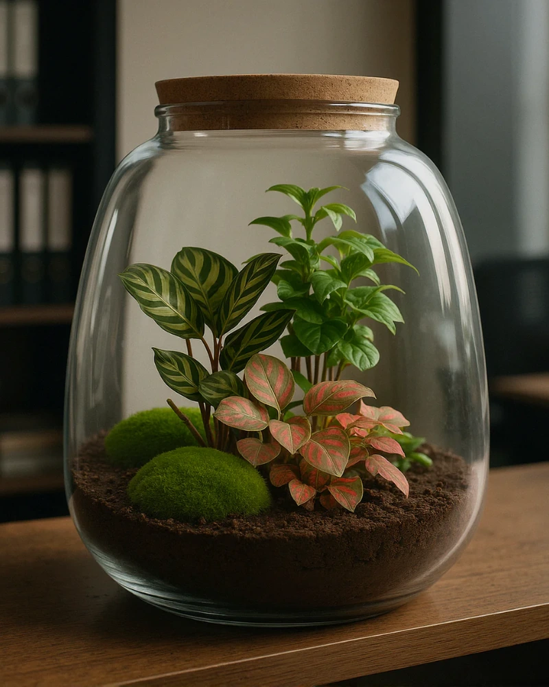 Flaschengarten vorher/nachher Beispiel